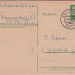 BRD - (20a) Rehren ü. Rinteln Poststelle I Ganzsache n. Eichstätt 1957