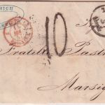 Österreich/Venetien - Triest 1857 Portobrief n. FRANKREICH (Marseille)