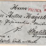 Österreich/Lombardei - Verona L2 u. L1 "Franca" Frankobrief n. UNGARN ca. 1845