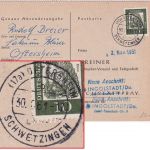 BRD - (17a) Oftersheim ü. Schwetzingen Poststelle I Karte n. Ingolstadt 1961