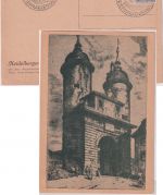 All.Bes. - Heidelberg 1. Briefmarkenhändlertag 1947 SST + Sonderkarte