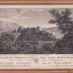 Baden-Württemberg - Heidelberg Schloss u. Stadt Stahlstich ca. 1880(1900