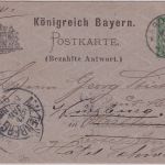 Bayern - Hardheim 10/1 91 K1 Fremdentwertung 5 Pfg. Ganzsache/Antwortteil