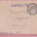 BRD - Hardheim 1958 Handwerbestempel Postscheckbrief n. Karlsruhe