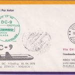 UNO Genf - Swissair Erstflug Zürch Malaga 1.4.78 Zuleitungspost