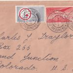 Irland - 1'3 Sh. Freimarke/Engel u.a. Luftpostbrief n. USA Daingean 1964