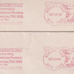 USA - New York 1940 World Fair meter mark 2 Souvenir-Briefe "Hall of Inventions"