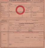 DR - Telegraphische Postanweisung Zahlkarte + Telegramm Formular ca. 1930