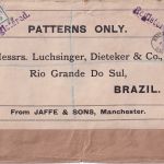 England - 3+2 P. George V. Einschreiben-Muster ohne Wert n. BRASILIEN 1913