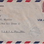Curacao - 70 C. Flugpostausgabe Luftpost-Zensurbrief n. Tampa/USA ca. 1943
