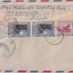 Malaysia/Kehdah - Alor Star 1959 Luftpost-Einschreibebrief n. INDIEN/Karaikadi