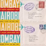 Indien/Kenya Air India Firstflight Bombay-Nairobi & return 2 Flight covers 1961