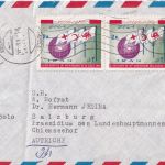 Iran - 2x2 R. Rotes Kreuz u.a. Luftpostbrief n. ÖSTERREICH Salzburg Teheran 1969