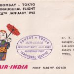 Indien - Air India Firstflight Bombay Tokio jan 25 1961 illustrated flight cover