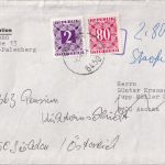 BRD - 50 Pfg. UV Brief Linnich - Aachen 1977 Weiterleitung ÖSTRREICH Nachporto