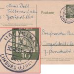 BRD - (16) Villmar ü. Limburg Poststelle I Karte n. Ingolstadt 1961