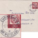 BRD - Ehringshausen (Kr. Wetzlar) apt. Tagesstpl. Brief n. Ingolstadt 1963
