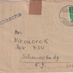Bizone - 10 Pfg. Bauten Drucksache n. USA Nieder-Wöllstadt - Schenectady 1951