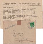 Bizone - 10 Pfg. Bauten Drucksache n. USA Nieder-Wöllstadt - Schenectady 1951