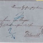 Thurn & Taxis - Homburg v.d.H. 17/11 K1 Portobrief n. Detmold 1863