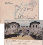 DR - Saalburg 29.4.09 unfrankierte Ansichtskarte n. Marburg - Nachporto