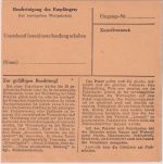 BRD - 60 Pfg. Posthorn Paketkarte (13a) Wintersbach ü. Obernburg Postst. I 1953
