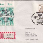 Berlin - 40 Pfg. B&S 4er-Block Bogenecke/Farbbalken u.a. Einschreibebrief 1977