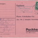 DR - Oberufhausen ü. Hünfeld Landpost-Ra2 Karte n. Puchheim 1939