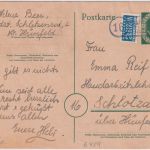 BRD - (16) Schletzenrod ü. Hünfeld Landpost-Ra2 10 Pfg. Ganzsache 1953