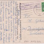 BRD - (16) Bieberstein (Schloss) ü. Fulda Landpost-Ra2 Karte n. Bielefeld 1957