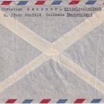 BRD - (16) Mittelaschenbach ü. Hünfeld Landpost-Ra2 Luftpostbrief n. USA 1961