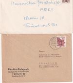 Berlin - 10+20 Pfg. kl. Bauwerke Ortsbrief/1.+2, Gew.stufe Berlin 11 1967