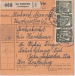 BRD - 15x10 Pfg. Bed. Deutsche Paketkarte Bad Rothenfelde - Lauchhammer 1963