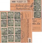 BRD - 15x10 Pfg. Bed. Deutsche Paketkarte Bad Rothenfelde - Lauchhammer 1963