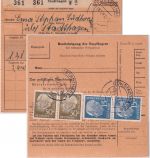 BRD - 50 Pfg. Heuss II waagr. Paar u.a. Paketkarte Stadthagen - Wurzen 1961