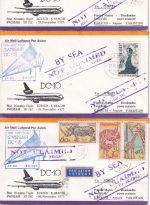 Schweiz - Swissair Firstflight Zürich Karachi 1977 6x Zuleitungspost