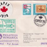 Ungarn - CAPEX Zuleitungspost Swissair Sonderflug Budapest Zürich Toronto 1978
