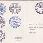 Schweiz - Militär-Flugkurierdienst 60 J. Militäraviatik Karte Stafettenflug 1974