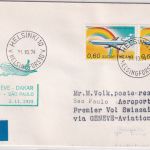 Finnland - Swissair Firstflight Genf - Sao Paulo 1974 Zuleitungspost