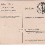 BRD - Landenhausen ü. Lauterbach Poststelle I Ganzsache n. Ingolstadt 1962