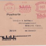 DR - Hersfeld 1929 3 Pfg. AFS Schilde Thermon illustr. Firmendrucksache