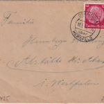 DR - Oberaula ü. Hersfeld Poststelle I Brief n. Alstätte 1941