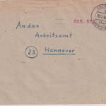All.Bes. - Oberaula ü. Hersfeld Poststelle I SKS-L1 "Geb.bez." Brief 28.12.45