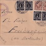 All.Bes. - 4x1 Pfg. Ziffer u.a. Zensurbrief Hersfeld - Freiburg 1946