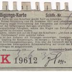 Rheinl.-Pfalz - Koblenz Straßenbahn-Gesellschaft Mehrfahrtenkarte 20er Jahre