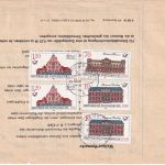 DDR - 2x1,20 M. Hist. Postgebäude u.a. Telegramm Hadmersleben - Graal 1990
