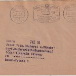 BRD - Essen 1961 Masch.werbestpl. Nachluftpost Postschekcbrief n. Wickrath