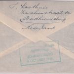 Niederlande - KLM Erstflug Amsterdam Johannesburg 1946 Luftpostbrief