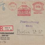 DR - Berlin N24 1934 58 Pfg. AFS "Undala Kurzwellen Sanitas" R-Brief/Postauftrag