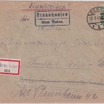 Bizone - 84 Pfg. Arbeiter/Band Einschreibebrief Brunnhausen ü. Bebra 13.7.48